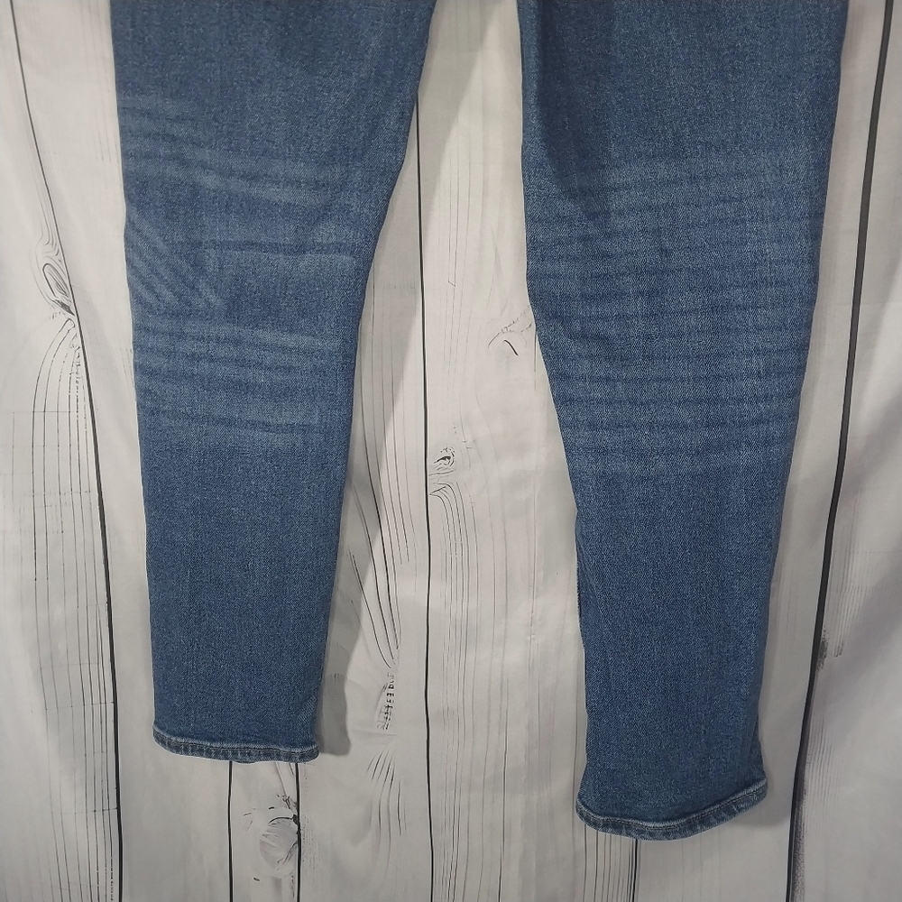 Vigoss Distressed Ripped Blue High Rise Skinny Straight Button-Fly Jeans - Picture 10 of 10